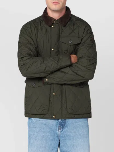 POLO RALPH LAUREN QUILTED JACKET COLLAR DETAIL
