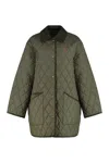 Polo Ralph Lauren Quilted Corduroy-collar Jacket In Green