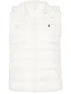 Polo Ralph Lauren Quilted Lightweight Jacket With Detachable Hood And Signature Motif In White