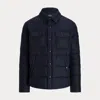 Polo Ralph Lauren Quilted Linen Down Jacket In Collection Navy