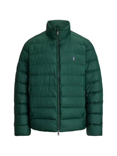 Polo Ralph Lauren Quilted Logo-embroidered Jacket In Green