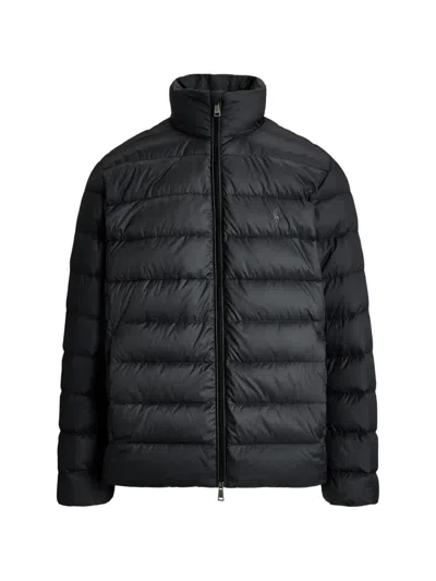Polo Ralph Lauren Quilted Mock-neck Padded Jacket In Black