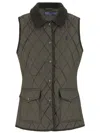 Polo Ralph Lauren Quilted Nylon Vest With Front Button Closure In Green