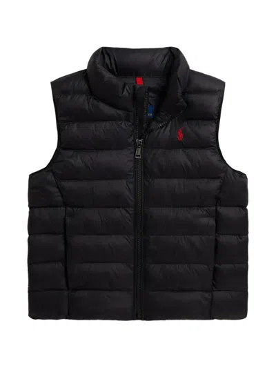 Polo Ralph Lauren Kids' Quilted Packable Vest In Black