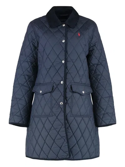 Polo Ralph Lauren Quilted Padded Coat In Blue