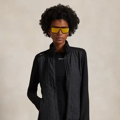 Polo Ralph Lauren Quilted-panel Zip Jacket In Polo Black