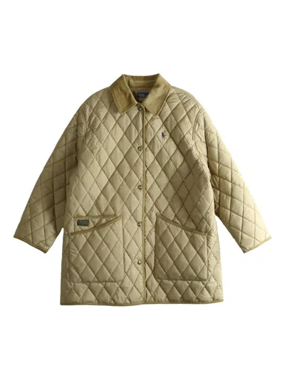 Polo Ralph Lauren Quilted Patch-pocket Coat In Multi