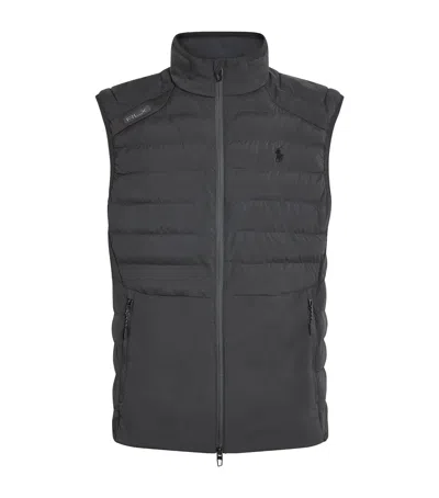 Polo Ralph Lauren Quilted Polo Pony Gilet In Black