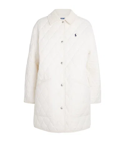 Polo Ralph Lauren Quilted Polo Pony Jacket In Neutral