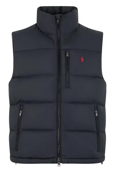Polo Ralph Lauren Quilted Polyester Vest In Blue