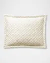 Polo Ralph Lauren Quilted Sateen Argyle King Sham In Cream