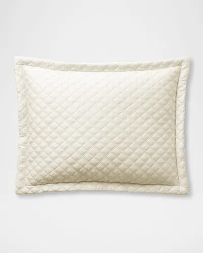 Polo Ralph Lauren Quilted Sateen Argyle King Sham In Cream