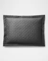 Polo Ralph Lauren Quilted Sateen Argyle King Sham In Gray