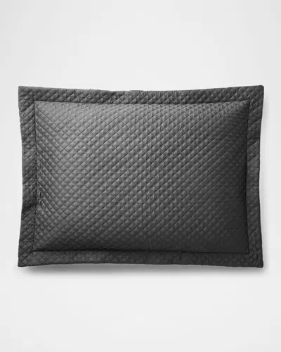 Polo Ralph Lauren Quilted Sateen Argyle King Sham In Gray