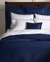 Polo Ralph Lauren Quilted Sateen Argyle King Quilt In Navy