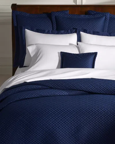 Polo Ralph Lauren Quilted Sateen Argyle King Quilt In Navy