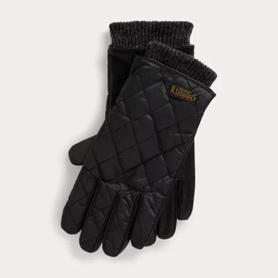 Polo Ralph Lauren Quilted Touch Screen Field Gloves In Black