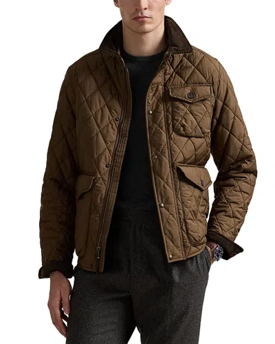 Polo Ralph Lauren Quilted Water-repellent Jacket In Brown