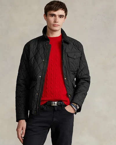 Polo Ralph Lauren Quilted Water-repellent Jacket In Black