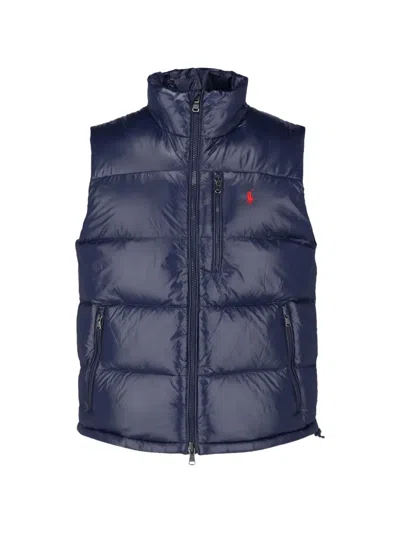 Polo Ralph Lauren Quilted Zip-up Gilet In Blue
