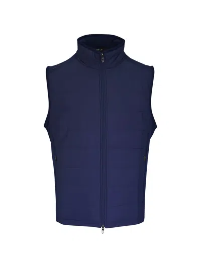 Polo Ralph Lauren Quilted Zip-up Vest In Blue