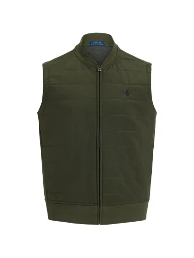 Polo Ralph Lauren Quilted-panel Gilet In Green