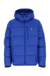 Polo Ralph Lauren Blue Polyester Down Jacket In Blue