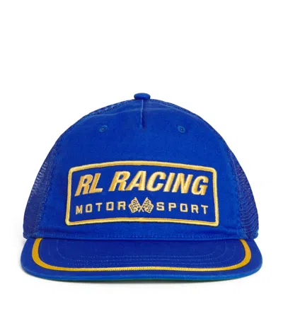 Polo Ralph Lauren Racing Motor Sport Trucker Cap In Blue