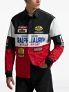Polo Ralph Lauren Nylon Colorblock Rl Racing Sport Shirt In Black