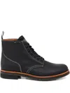 Polo Ralph Lauren Radford Round-toe Leather Boots In Black