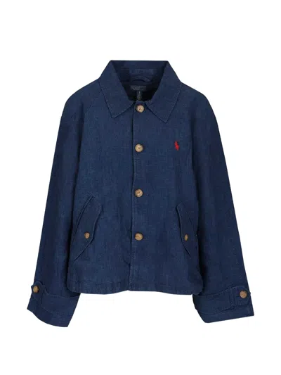 Polo Ralph Lauren Raglan-sleeve Denim Jacket In Blue