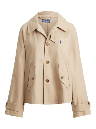 Polo Ralph Lauren Raglan-sleeves Jacket In Neutral