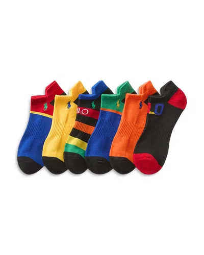 Polo Ralph Lauren Rainbow Low Cut Tab Socks, Pack Of 6 In Assorted