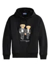 Polo Ralph Lauren Hooded Sweatshirt Featuring Bear Graphic And Ribbed Cuffs
