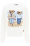 Polo Ralph Lauren Womens White Polo Bear-intarsia Cotton-knit Jumper In White