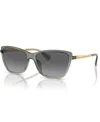 Polo Ralph Lauren Ralph By Ralph Lauren Women's Polarized Sunglasses, Gradient Ra5308u In Shiny Transparent Gray