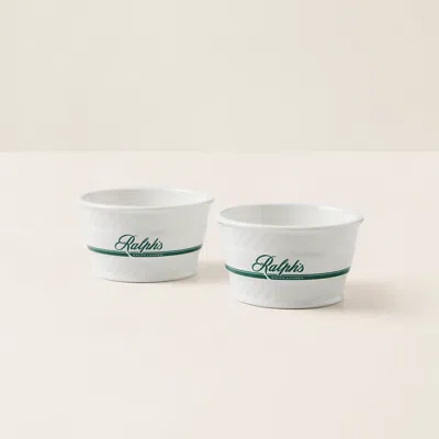 Polo Ralph Lauren Ralph's Coffee Ice Cream Bowl Set In White/green