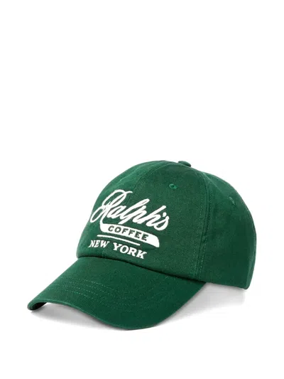 Polo Ralph Lauren Ralph's Coffee New York Cotton Hat In Green