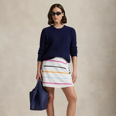 Polo Ralph Lauren Ralph Lauren 15" Striped A-line Skort In Blue