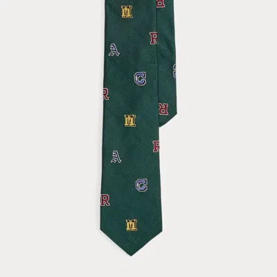 Polo Ralph Lauren Kids' Ralph Lauren Alphabet-motif Silk Tie In Green