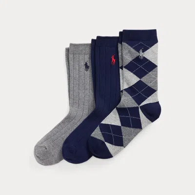 Polo Ralph Lauren Kids' Ralph Lauren Argyle Crew Sock 3-pack