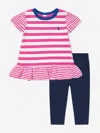 Polo Ralph Lauren Ralph Lauren Baby Girls T-shirt And Leggings Set In Blue