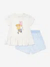 Polo Ralph Lauren Ralph Lauren Baby Girls T-shirt And Shorts Set In Blue