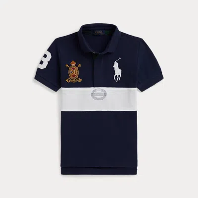 Polo Ralph Lauren Kids' Ralph Lauren Big Pony 20th Anniversary Crest Polo In Blue