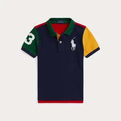 POLO RALPH LAUREN RALPH LAUREN BIG PONY COLOR-BLOCKED MESH POLO SHIRT