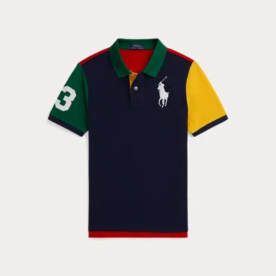 POLO RALPH LAUREN RALPH LAUREN BIG PONY COLOR-BLOCKED MESH POLO SHIRT