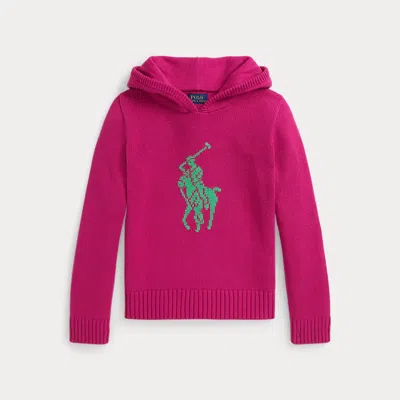 POLO RALPH LAUREN RALPH LAUREN BIG PONY COTTON HOODED SWEATER