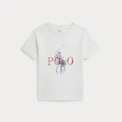 Polo Ralph Lauren Kids' Ralph Lauren Big Pony Cotton Jersey Tee In White
