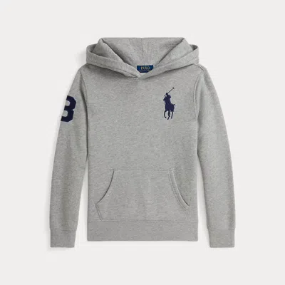 Polo Ralph Lauren Kids' Ralph Lauren Big Pony Fleece Hoodie In Gray