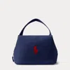 Polo Ralph Lauren Ralph Lauren Big Pony Insulated Canvas Lunch Tote In Blue